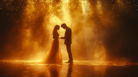 舞台上的男女舞者