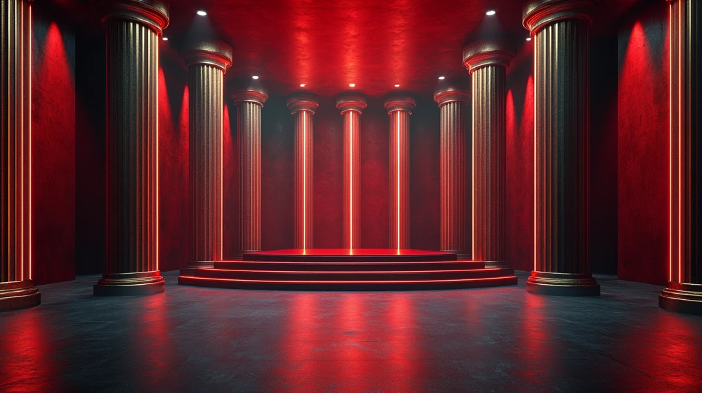 红色直播舞台背景