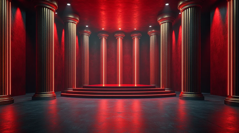 红色直播舞台背景