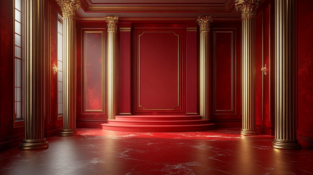 红色直播舞台背景