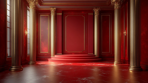 红色直播舞台背景