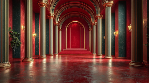 红色直播舞台背景