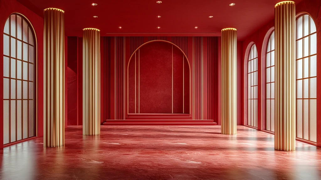 红色直播舞台背景