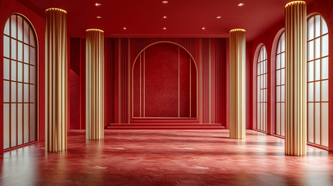 红色直播舞台背景