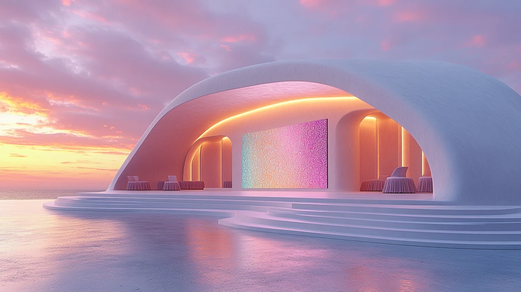 户外弧形舞台LED屏幕时尚秀