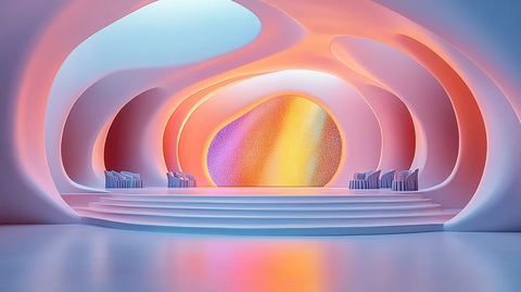 户外弧形舞台LED屏幕时尚秀