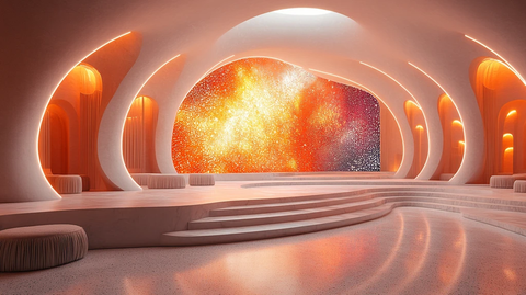 户外弧形舞台LED屏幕时尚秀