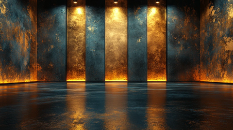 金色黑色舞台LED屏幕