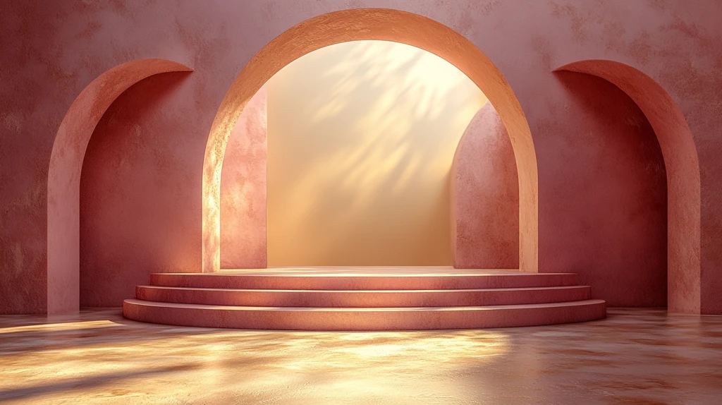 金色弧形舞台背景