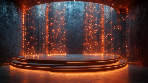 音乐厅讲台与亮片