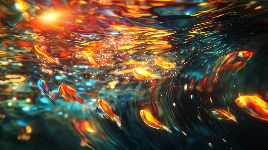 幻彩背景灯光波光水波