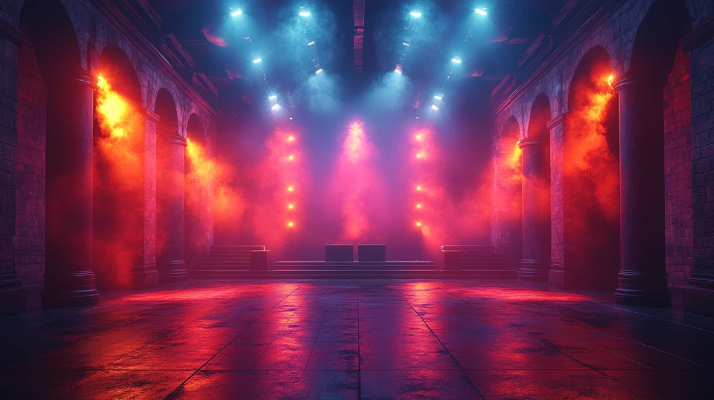 演唱会舞台灯光与LED屏幕