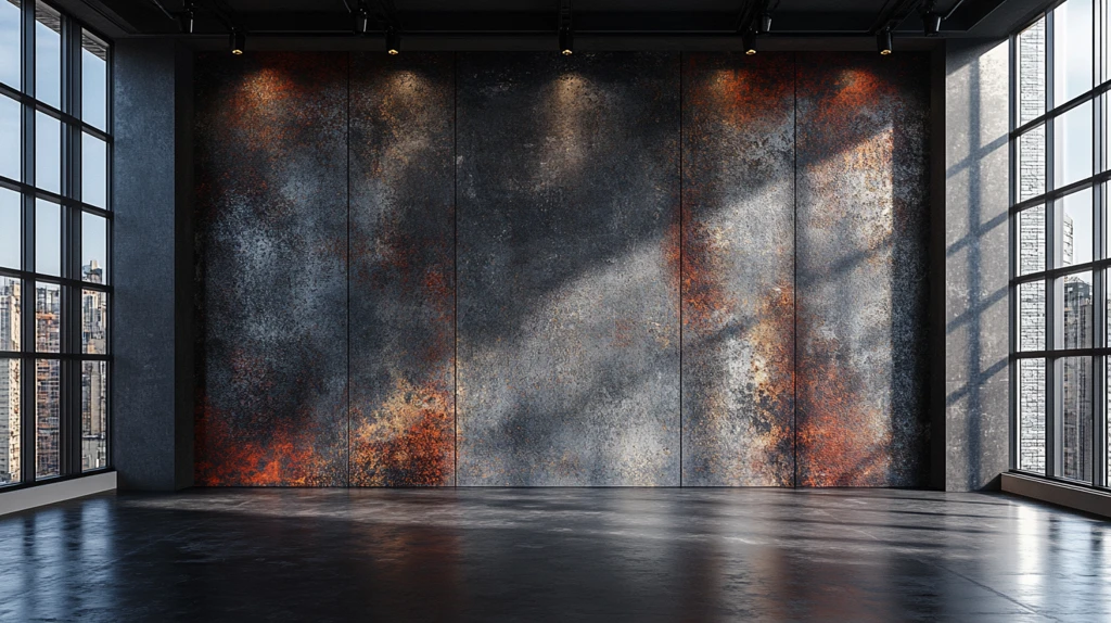 舞台上的灰色墙壁