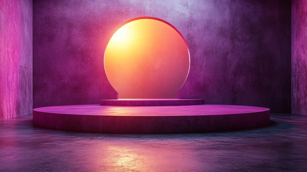 紫色圆形舞台