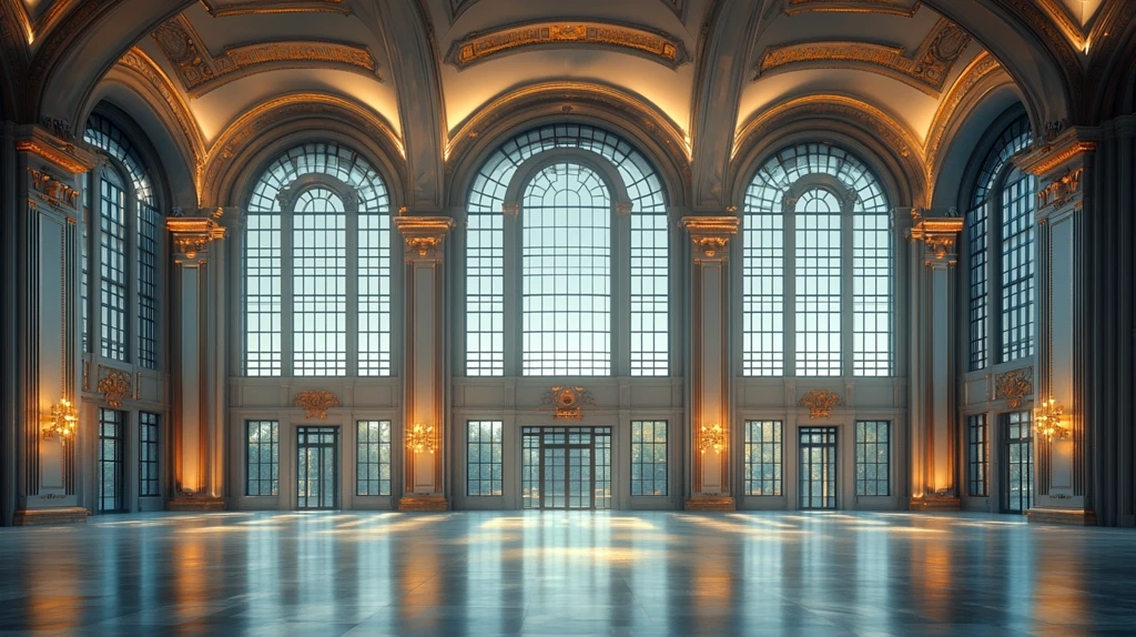 中央舞台高窗白墙