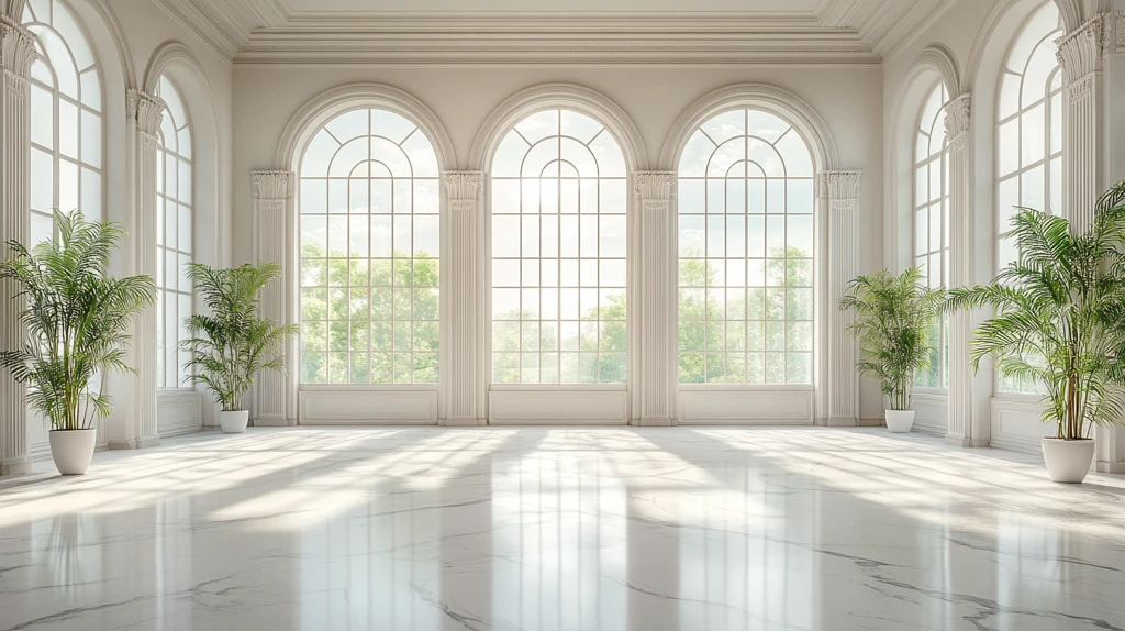 中央舞台高窗白墙