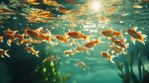 游动的金鱼群