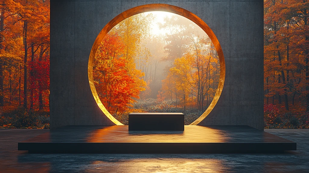 金色圆框与黑色屏幕