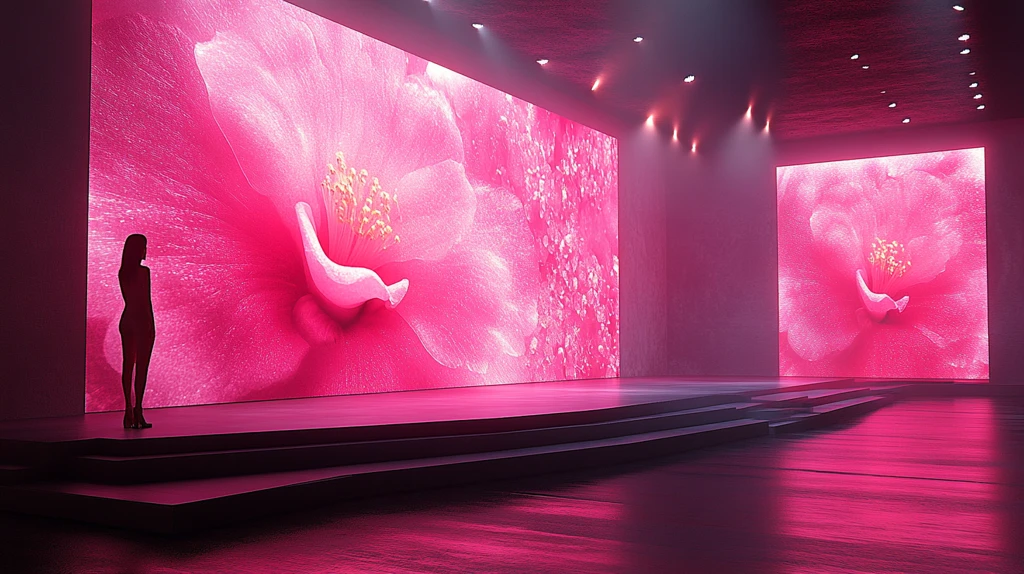 舞台设计粉红灯光香水主题