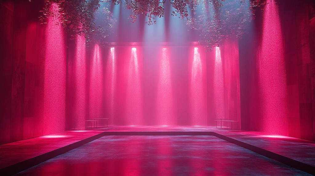 舞台设计粉红灯光香水主题