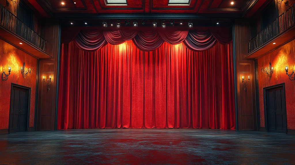 现代综艺舞台正面拍摄