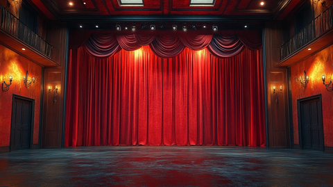 现代综艺舞台正面拍摄