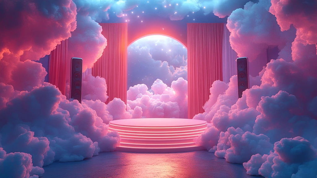 圆形舞台与扬声器