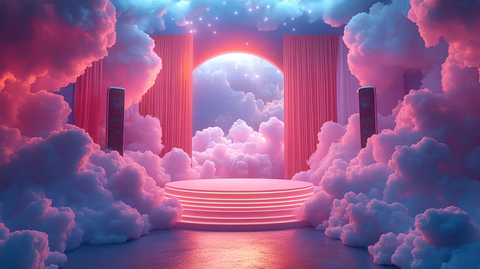 圆形舞台与扬声器