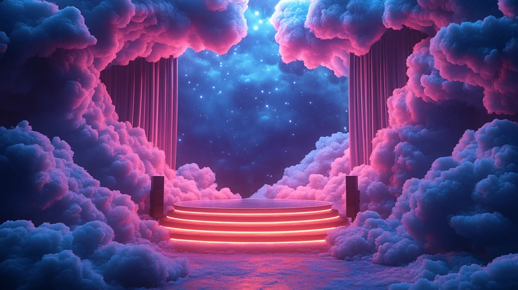 圆形舞台与扬声器