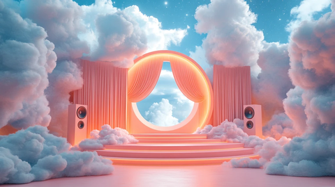 圆形舞台与扬声器