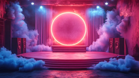 圆形舞台与扬声器