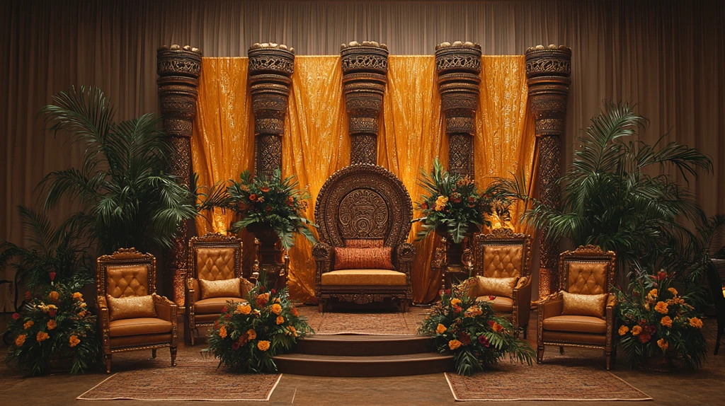 非洲女王宝座与金饰