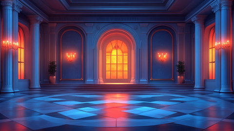 迪士尼风格卡通舞台背景