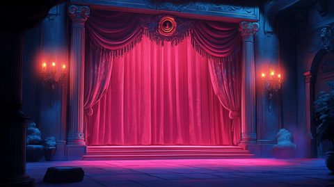 迪士尼风格卡通舞台背景