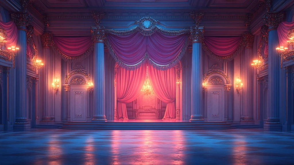 迪士尼风格卡通舞台背景