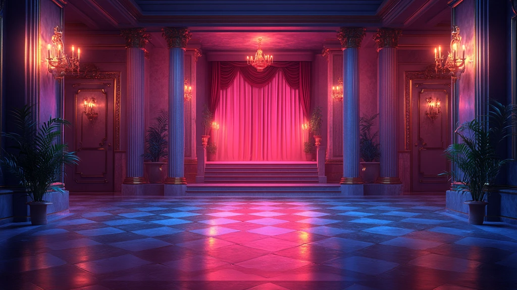 迪士尼风格卡通舞台背景