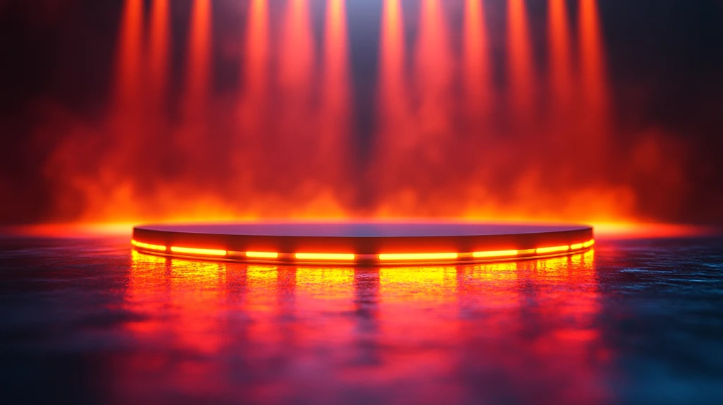 橙色讲台与投影仪