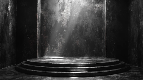 黑色舞台空置