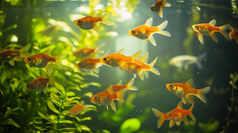 游动的金鱼群