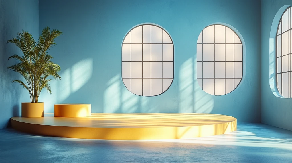 圆形几何形状展示台