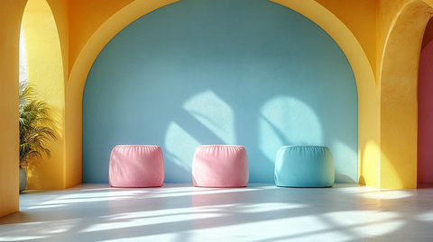 圆形几何形状展示台