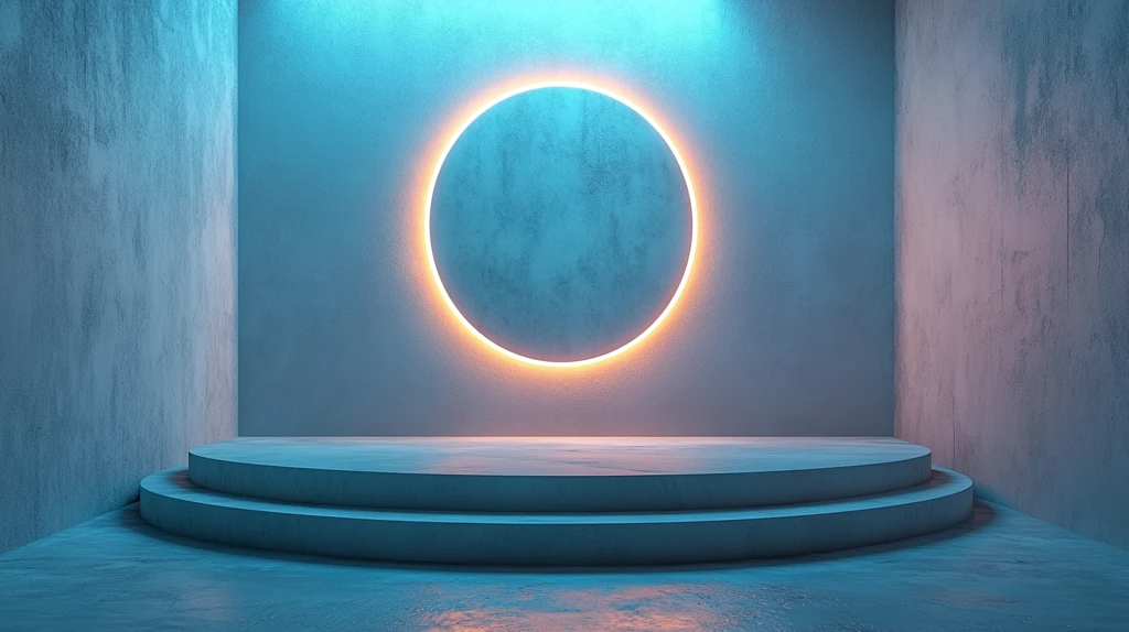 圆形讲台与光影