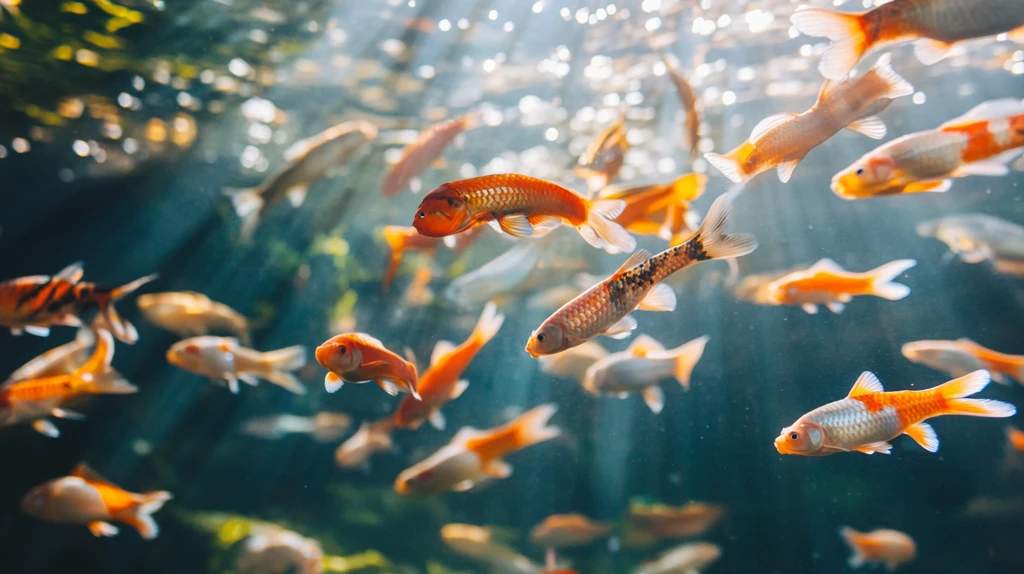 游动的金鱼群