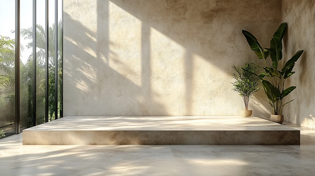 矩形平台展示场景