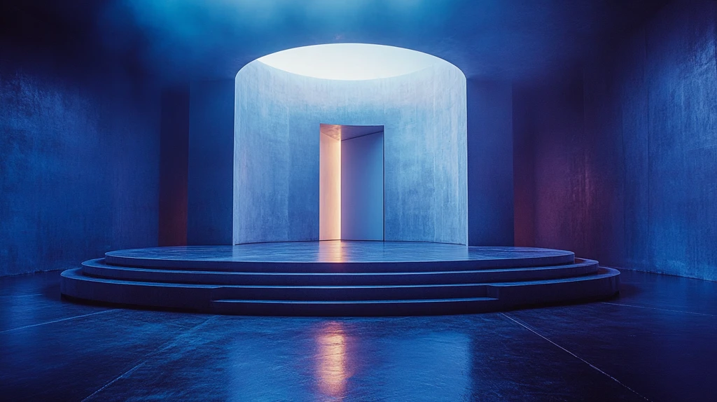 舞台白墙门后光