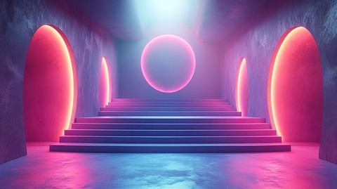 抽象舞台与观众席