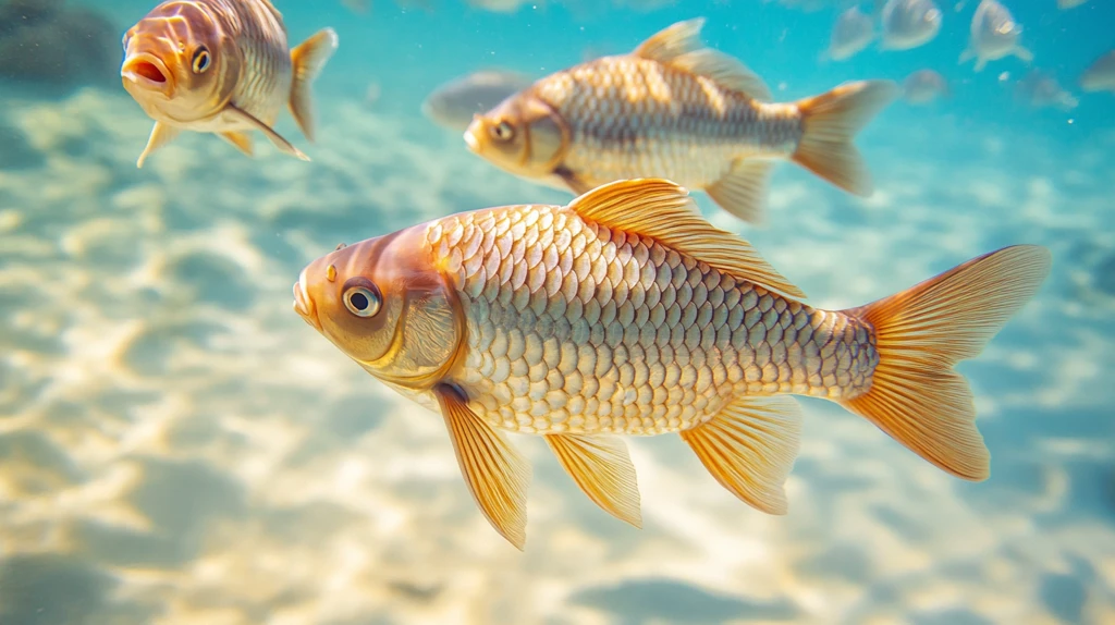 鱼群穿梭沙滩水域