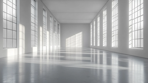 白色室内空置工作室背景