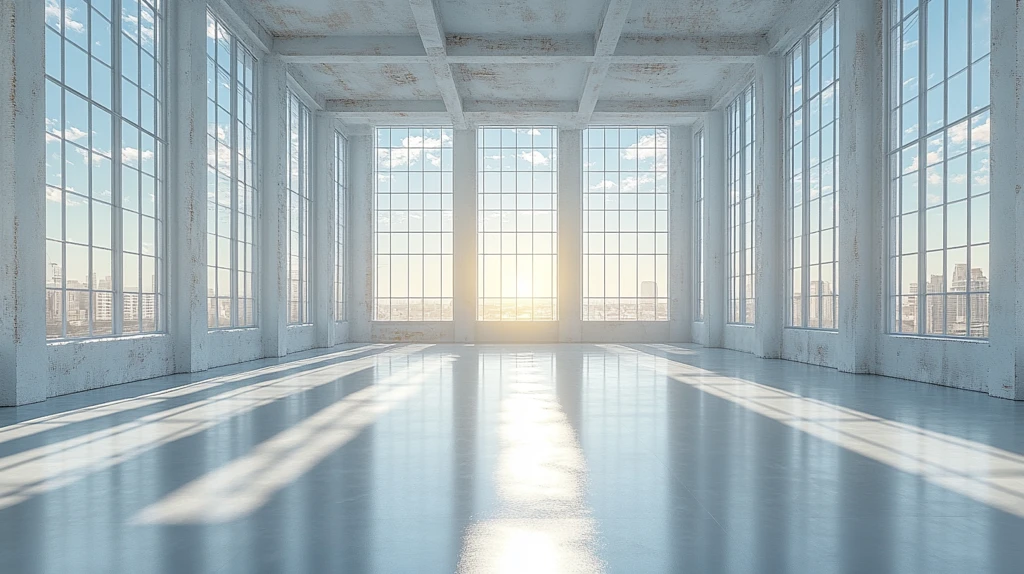 白色室内空置工作室背景