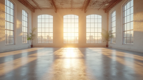 白色室内空置工作室背景